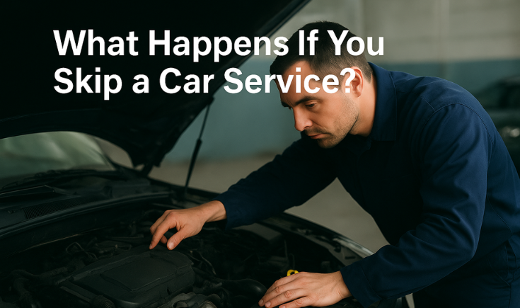 mechanic inspecting car engine during routine service